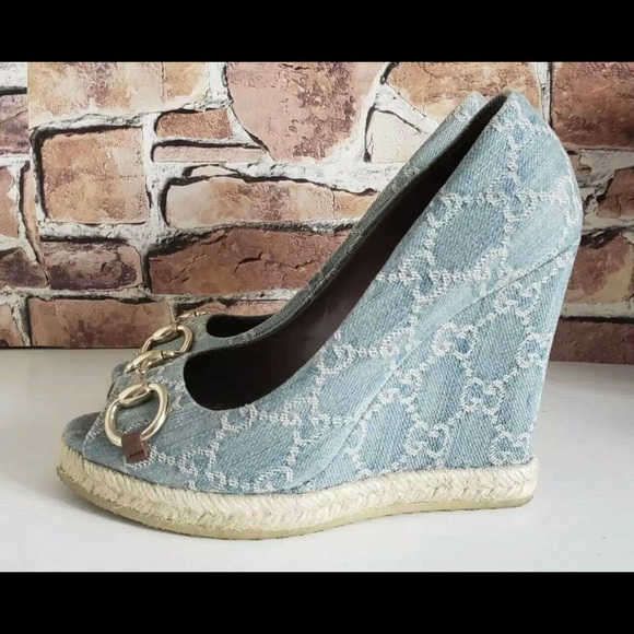 Gucci Monogram Wedge Denim - Picture 6 of 8